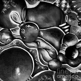 Black and White Abstract-Infinity by Laurie's Intuitive