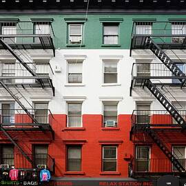 Bldg With Italian Flag by Sandra Raccanello