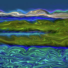 Bolsa Chica Wetlands I Abstract 2  by Linda Brody