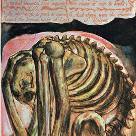 Book Of Urizen, The Creation Of Urizen In Material Form By Los by William Blake