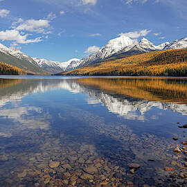 Bowman Lake Autumn Afternoon by Jack Bell