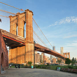 Brooklyn Bridge At Sunrise, Nyc by Luigi Vaccarella