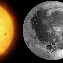 Celestial Bodies Angular Sizes by Science Photo Library