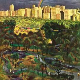 Central Park Rainbow by John Falter
