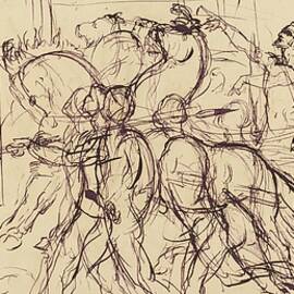 Charioteers by Eugene Delacroix