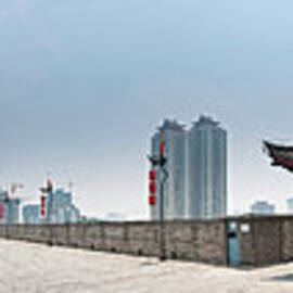 China Xian Ancient City Walls Modern by Fotovoyager