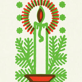 Christmas Candle by CSA Images