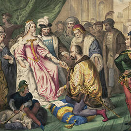 Christopher Columbus Kneeling In Front by Stocktrek Images