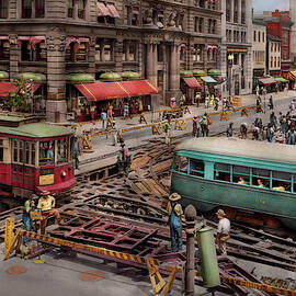 City - DC - Road closed for repairs 1941 by Mike Savad