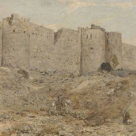 City wall in India. by Marius Bauer -1867-1932-
