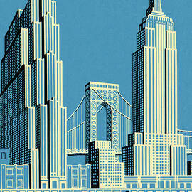 Cityscape With Bridge by CSA Images