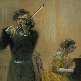 Clara Schumann by Adolph Menzel