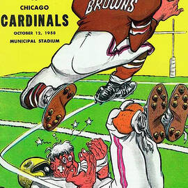 Cleveland Browns vs Cardinals 1958 Program by Big 88 Artworks