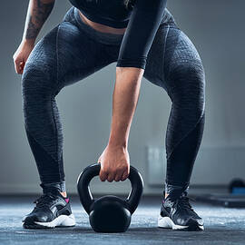 Close-up Of Athletic Woman Exercising by Westend61