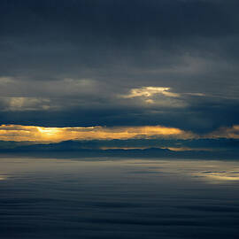 Colorado Front Range Shot At Sunset From 15000 Feet. by Cavan Images