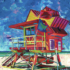 Colorful Lifeguard Station by Maria Arango