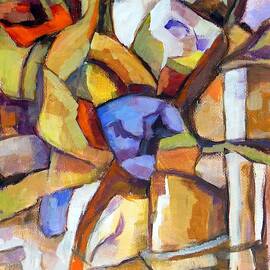 Composition 4 Leger Painting by Johannes Strieder