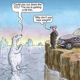 Could You Cut Down The Co2 The Ice Is Getting A Bit Thin by Marian Kamensky