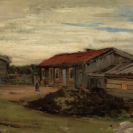Country Courtyard by Gerhard Munthe