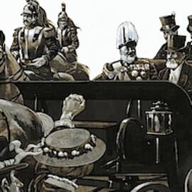 Crowds Jeered And Booed When King Edward Drove In State Through Paris by Richard Hook