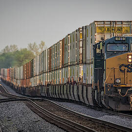 CSX Q028 as it and Q026 at Princeton IN by Jim Pearson