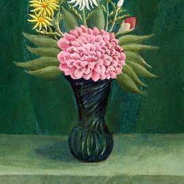 Dahlia And Daisies In A Vase By Henri by IanDagnall Computing