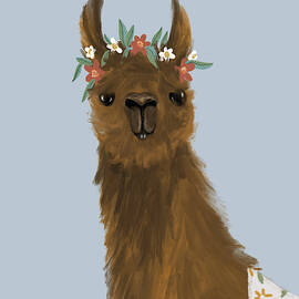 Delightful Alpacas Ii by Becky Thorns