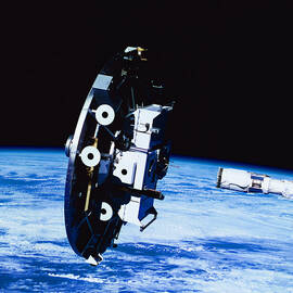 Deployment Of A Satellite In Space by Stockbyte
