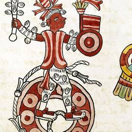 Detail from a page of the Tudela Codex. Written by Aztecs with annotations in Castilian. 1553. by Album