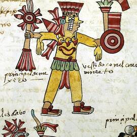 Detail from a page of Tudela Codex. Written by Aztecs, with annotations in Castilian. 1553. by Album