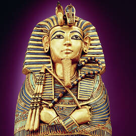 Detail Of The Front View Of One Of The Canopic Coffins, From The Tomb Of Tutankhamun, New Kingdom by Egyptian 18th Dynasty