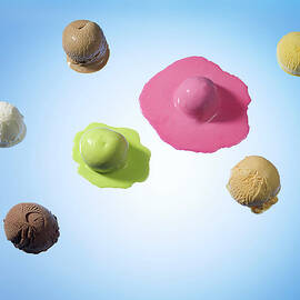 Different Ice Cream Scoops, Some Melting by Jonathan Knowles
