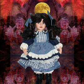Doll With Roses Under The Moon by Constance Lowery
