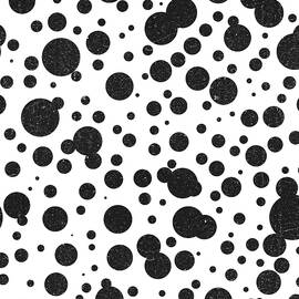 Dot Pattern 5 - Black, White - Ceramic Tile Pattern - Surface Pattern Design - Mediterranean Pattern by Studio Grafiikka