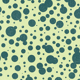 Dots Pattern 2 - Tea, Blue - Ceramic Tile Pattern - Surface Pattern Design - Mediterranean Pattern by Studio Grafiikka