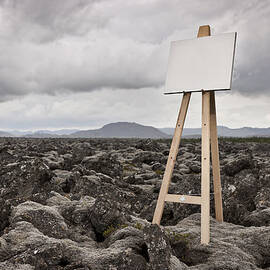 Easel With Blank Canvas In Landscape by Arctic-images