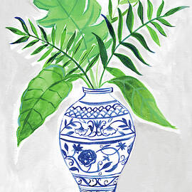 Elegant Chinoiserie I Gray by Farida Zaman