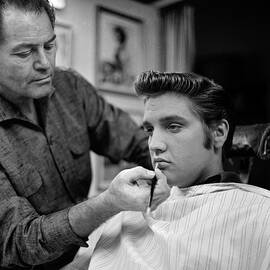 Elvis Gets Make-up Backstage At The Ed by Cbs Photo Archive