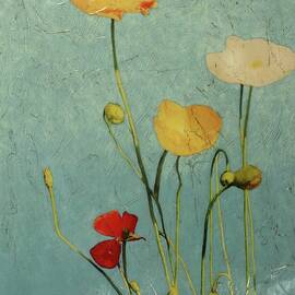 Embellished Poppies I by Chariklia Zarris