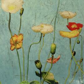 Embellished Poppies Ii by Chariklia Zarris