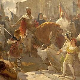 Entry of Jaime I the conqueror in Medina Mayurka, work of Ricard Ankermann. Hall of the lost steps. by Album