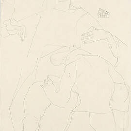 Erotic Scene by Egon Schiele