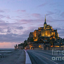 Evening Magic Mont Saint Michel by Wayne Moran