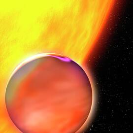 Exoplanet Hd 189733b And Its Parent Star by Science Photo Library