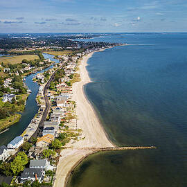 Fairfield Beach Connecticut Aerial by Stephanie McDowell