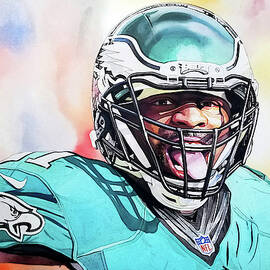 Fletch Cox - Philadelphia Eagles by Michael Pattison