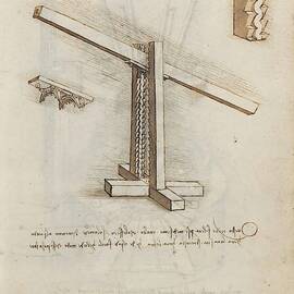 Folio f 44r. Codex Madrid I -Ms. 8937- 'Treaty of statics and mechanics', 192 folios with 384 pag... by Album