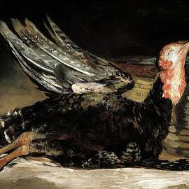 Francisco de Goya y Lucientes / 'A Dead Turkey', 1808-1812, Spanish School, Oil on canvas. by Francisco de Goya -1746-1828-