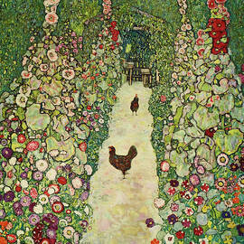 Garden with Chickens, 1916 by Gustav Klimt