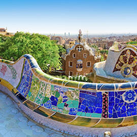 Gaudis Parc Guell In Barcelona by Samburt